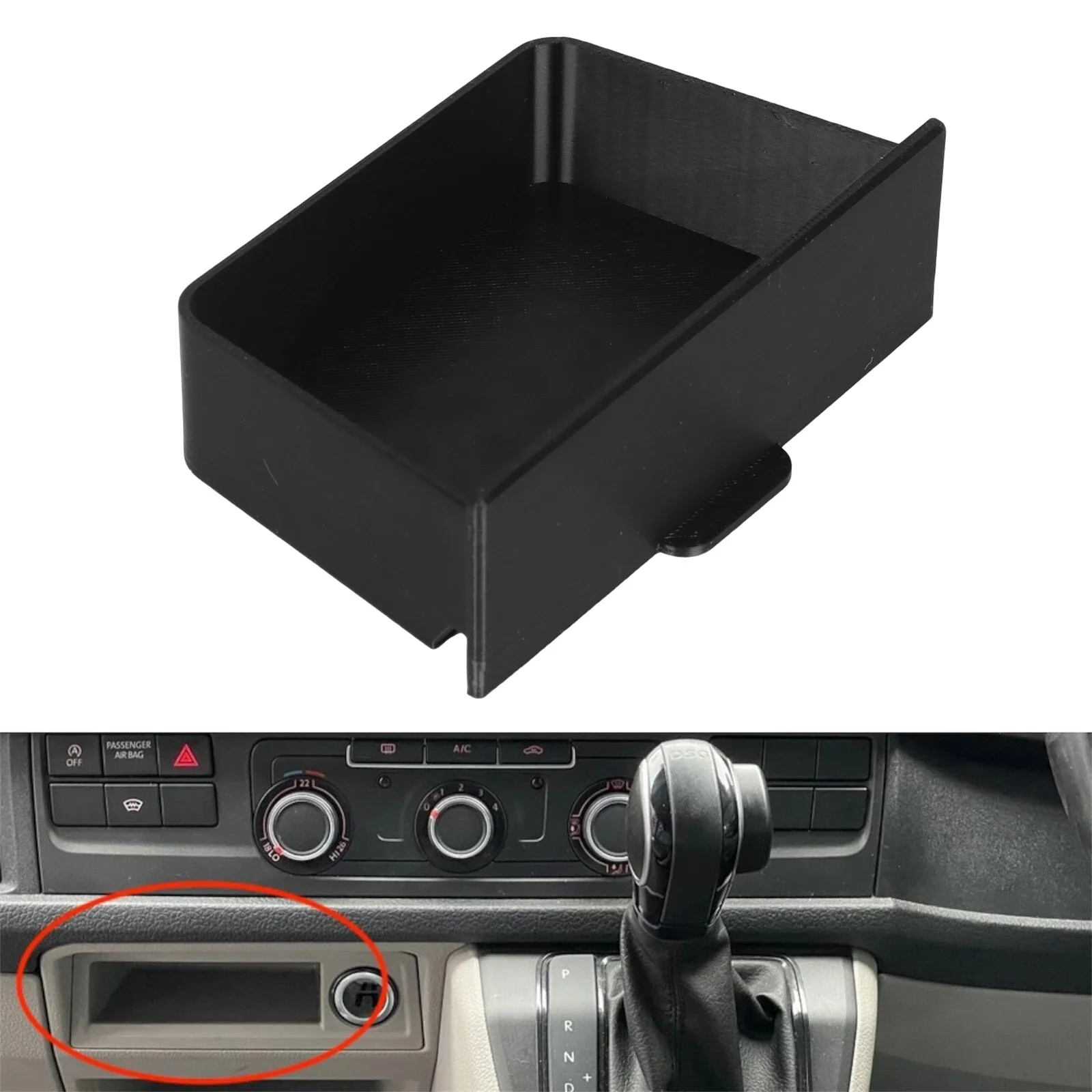 Automotive Truck Storage Drawer Dashboard Centre Drawer Storage Drawer Suitable For Volkswagen T6 Car Storage Box Accessories