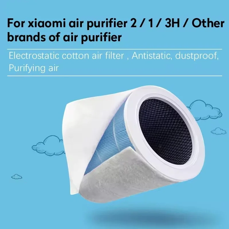 Electrostatic Cotton Anti-dust Air Purifier Filter for Xiaomi Mi 1/2/2S HEPA Air Filter Universal Air Purifier PM2.5