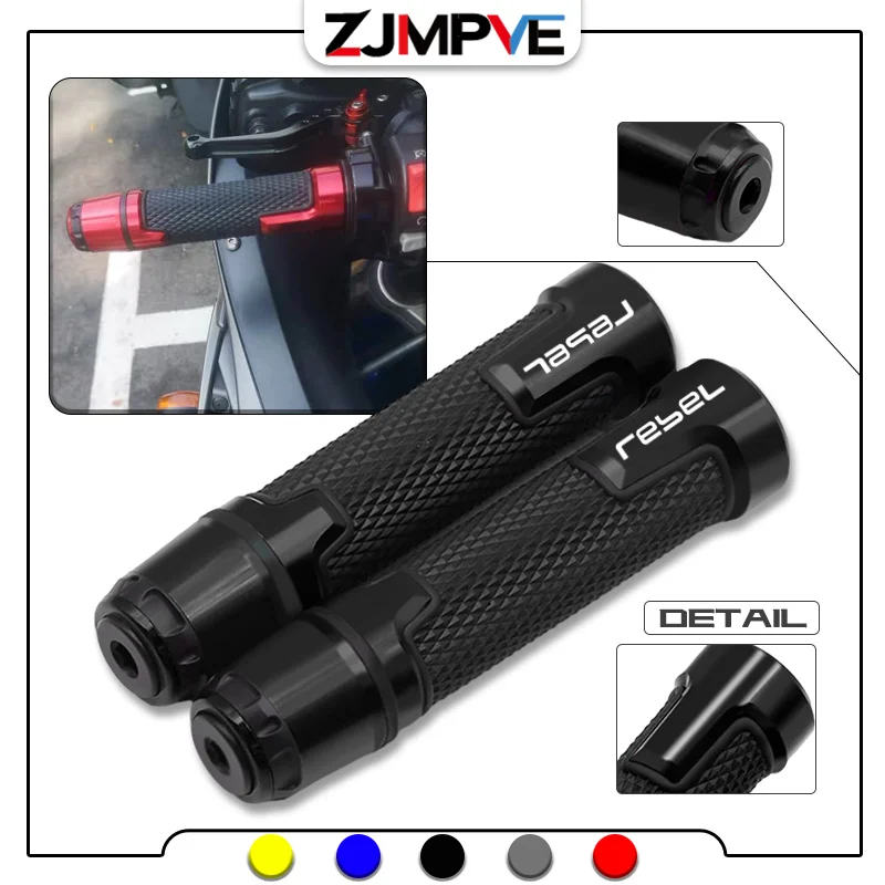 

For Honda REBEL 300 500 rebel CMX300 CMX500 CMX1100 Universal 7/8 "22mm Handlebar Grips Motorcycle Rubber Handle Grip Hand bar