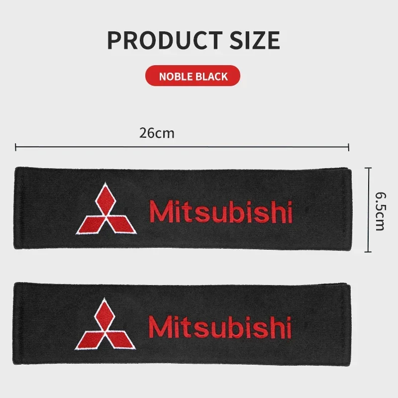 Suede Car Safety Belts Shoulder Protection For Mitsubishi Logo ASX Outlander Lancer Pajero Eclipse Galant Mirage Accessories