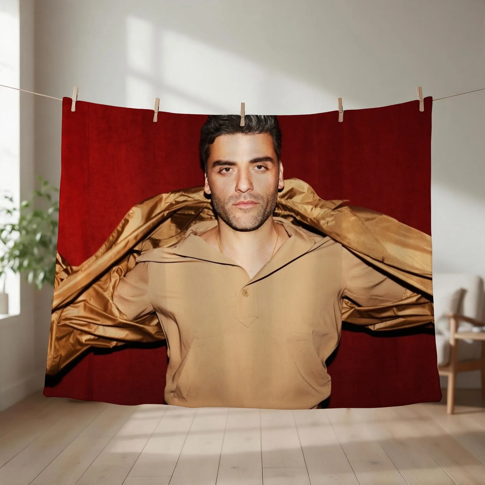 Oscar Isaac Throw Blanket couch cozy soft plush fuzzy picnic outdoor blanket