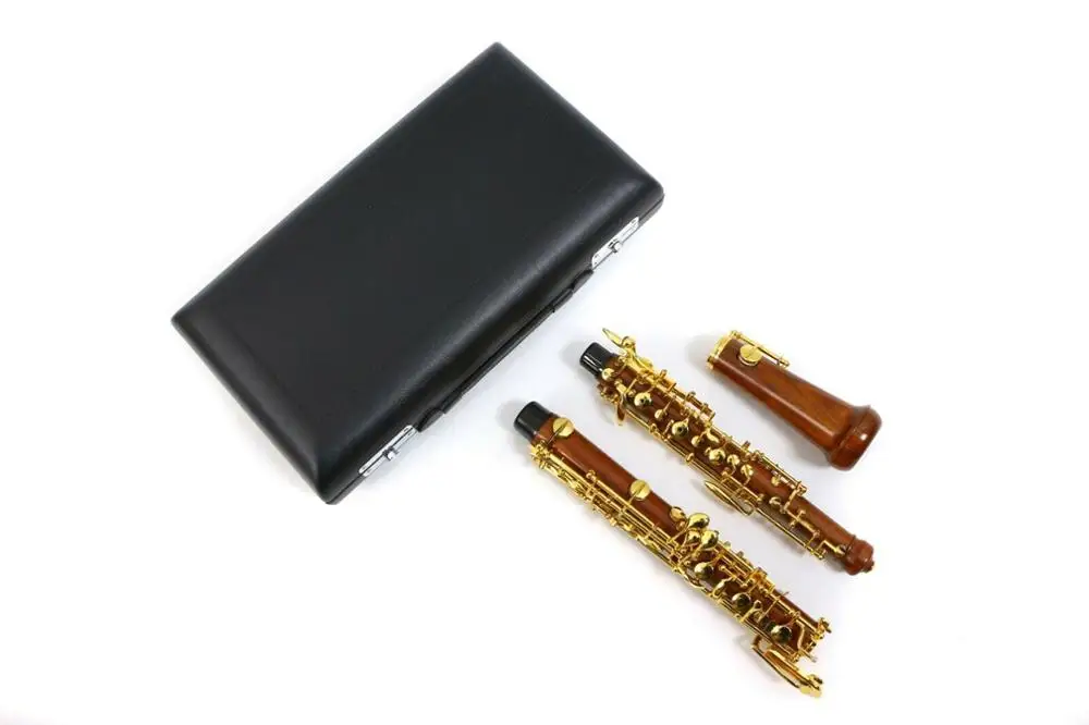 

Yinfente Professional Rosewood Oboe C key left F Resonance Golden plated key