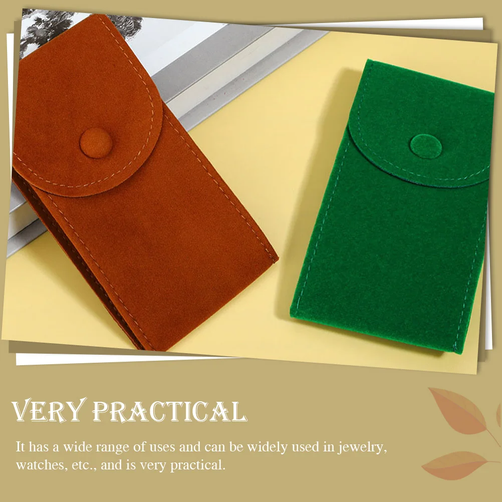 

2 Pcs Watch Bag Pouch for Portable Pocket Stand Travel Organizer Flannel Container