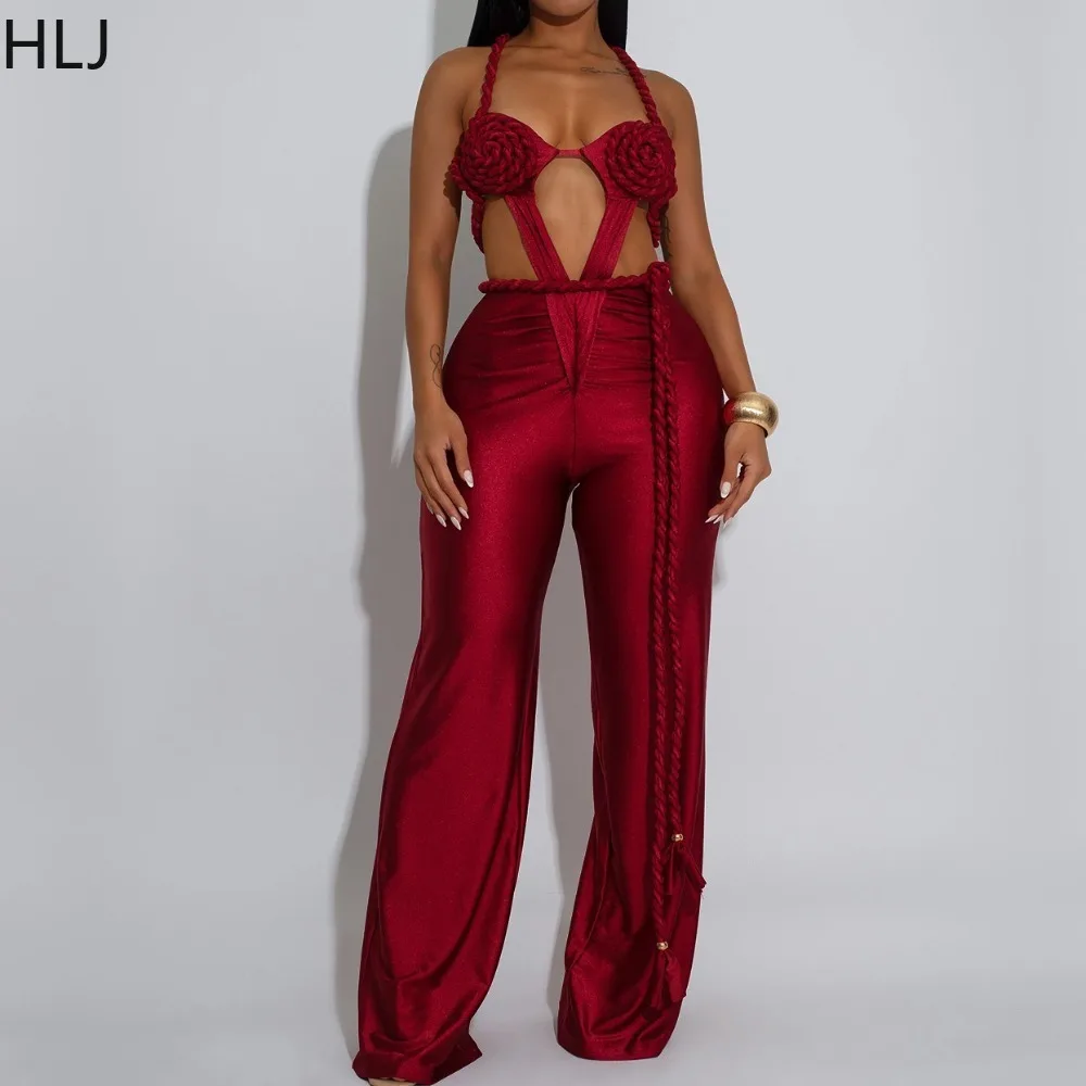 

HLJ сексуальные бандажные лоскутные облегающие комбинезоны женские комбинезоны без рукавов с открытой спиной женские вечерние Клубная одежда комбинезоны 2023 новинка