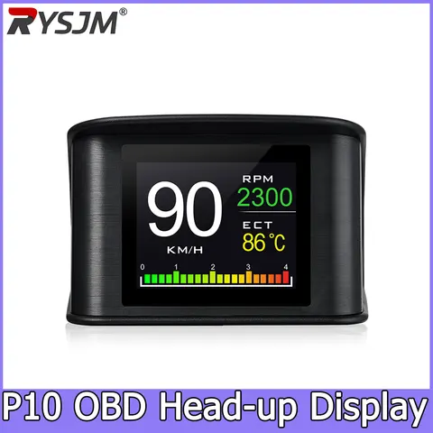 Проекционный Дисплей P10 OBD На Лобовое Стекло: Цифровой Спидометр, Одометр