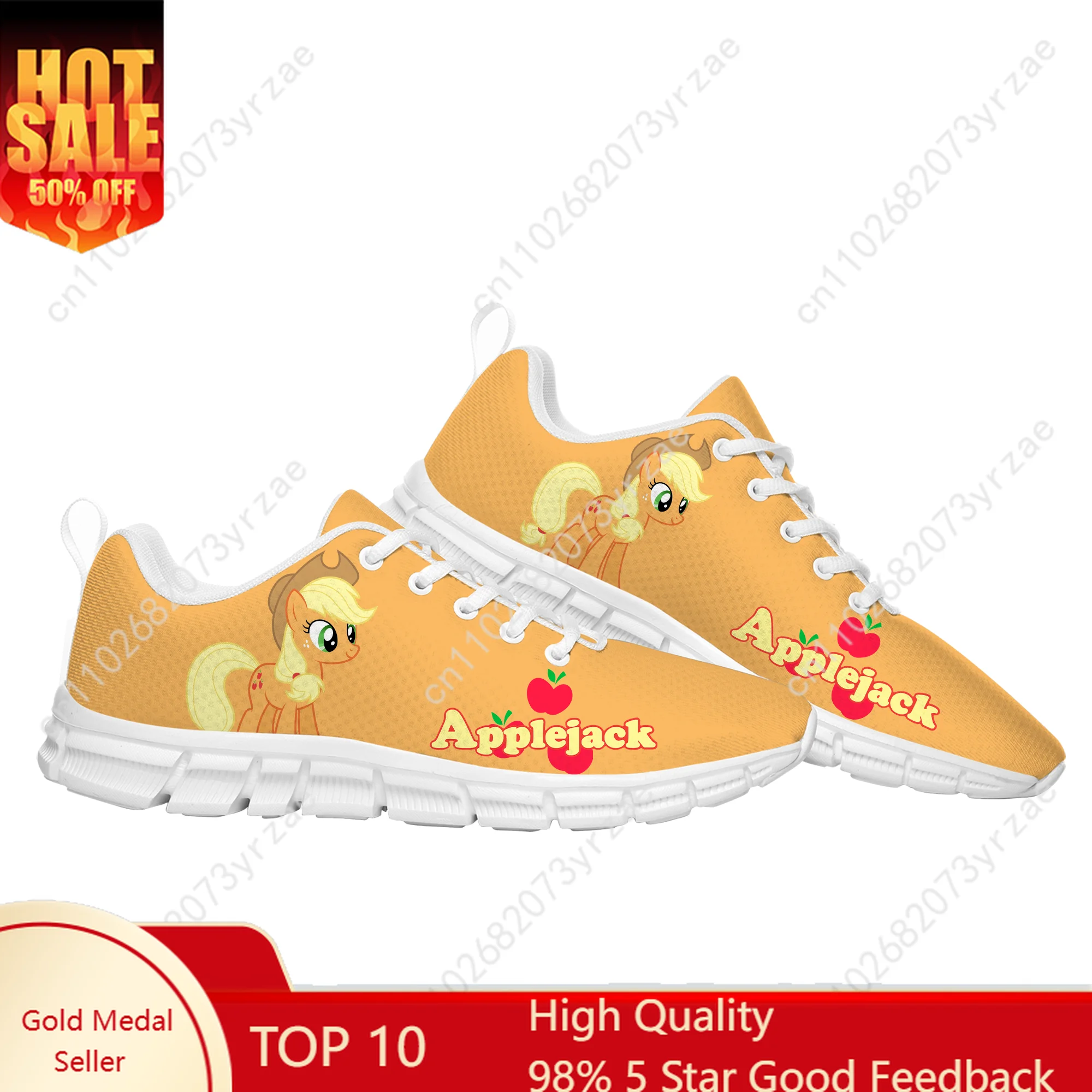 

Applejack Shoes Man Woman Yellow Sneakers My Little Pony Friendship Is Magic Fashion Comfortable Shoe Custom Footwear