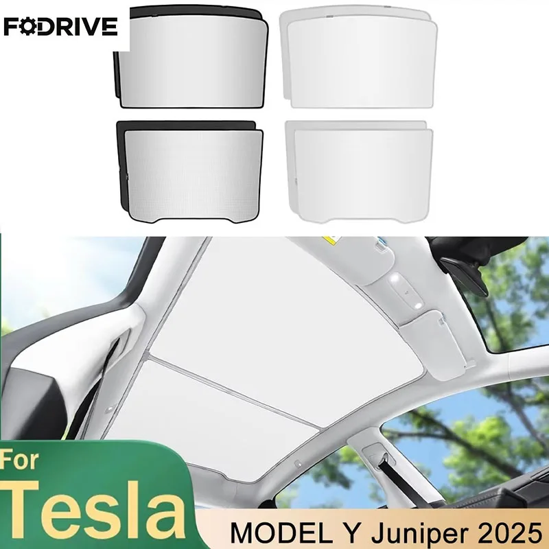 

Для Tesla Model Y Juniper 2025: Солнцезащитный козырек-шторка на крышу (передний и задний люки), аксессуары для интерьера автомобиля