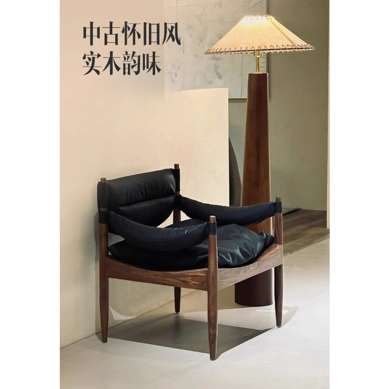 싱글 소파 의자, 거실용 원목 카페 레저 의자, 소파 싱글 의자