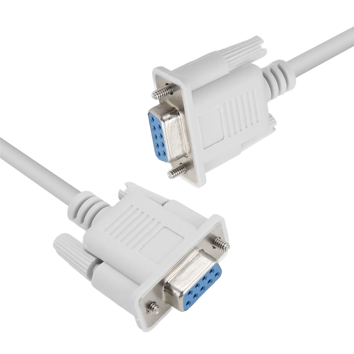 Y31A 1PC 5ft F / F Serial RS232 Null Modem Cable Female to Female DB9 FTA Connection 9 Pin Data COM Cable Converter PC Accessory