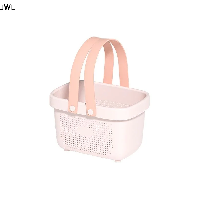 〔W〕Plastic Storage Basket with Handle Portable Shower Caddy Organizer for Bathroom Kitchen Dorm Room Bedroom Green〔Winter1〕