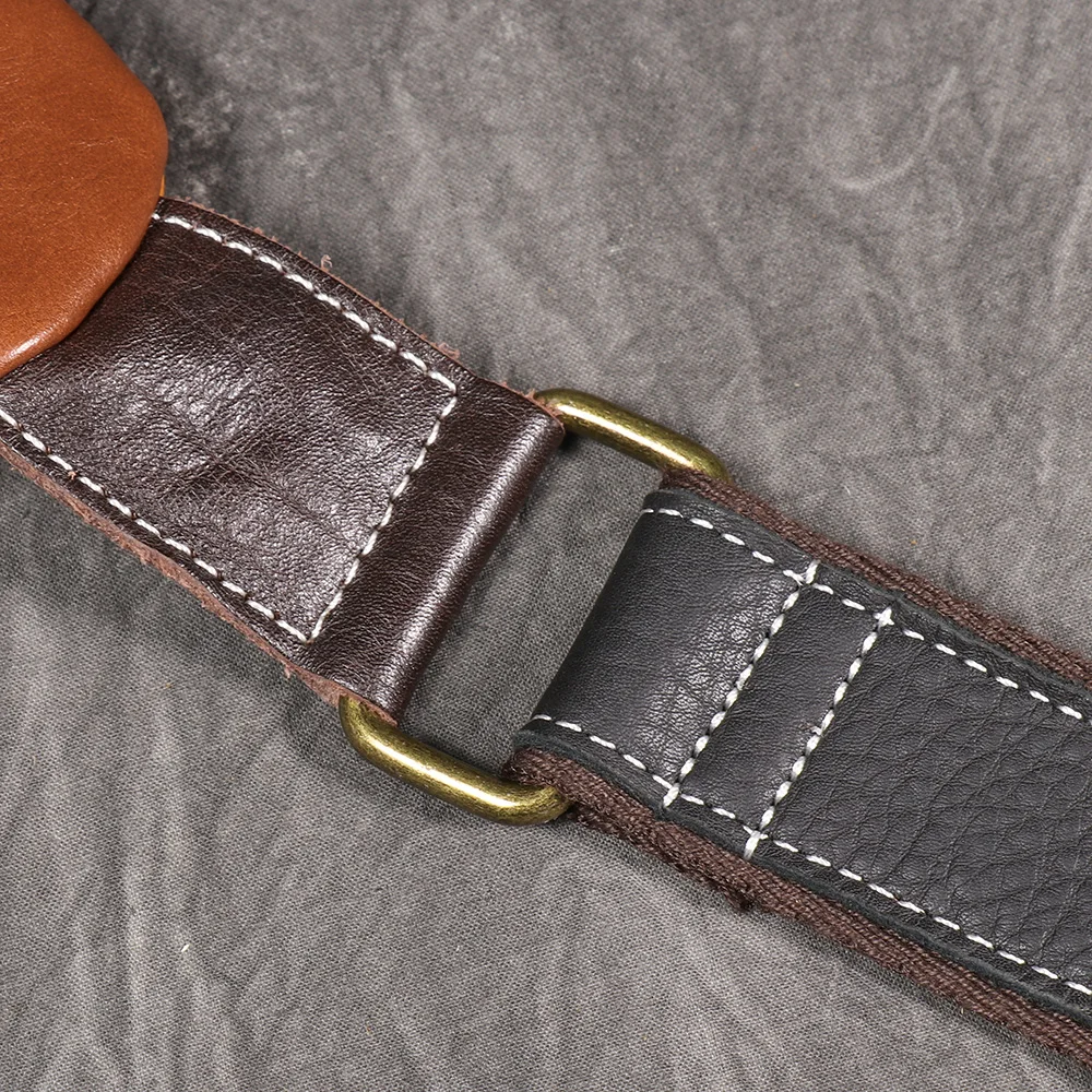 LUOKIR Herren-Brusttasche aus echtem Leder, lässiger Rucksack aus Rindsleder der Oberschicht, stilvolle, trendige Schulter-Crossbody-Tasche – Detail 19