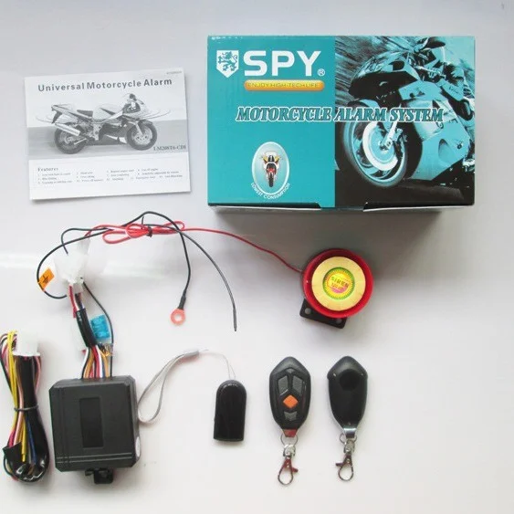 Waterproof 500 meters-Remote Control Range Motorcycle Burglar Alarm one-button start/stop High-volume Sound & Vibration Alarm