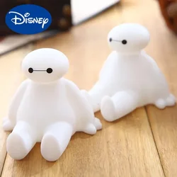 New Disney Baymax Mobile Phone Holder Lazy Stand Table Desk Night Light Glowing Cartoon Anime Figure Big Hero Doll Model Holders