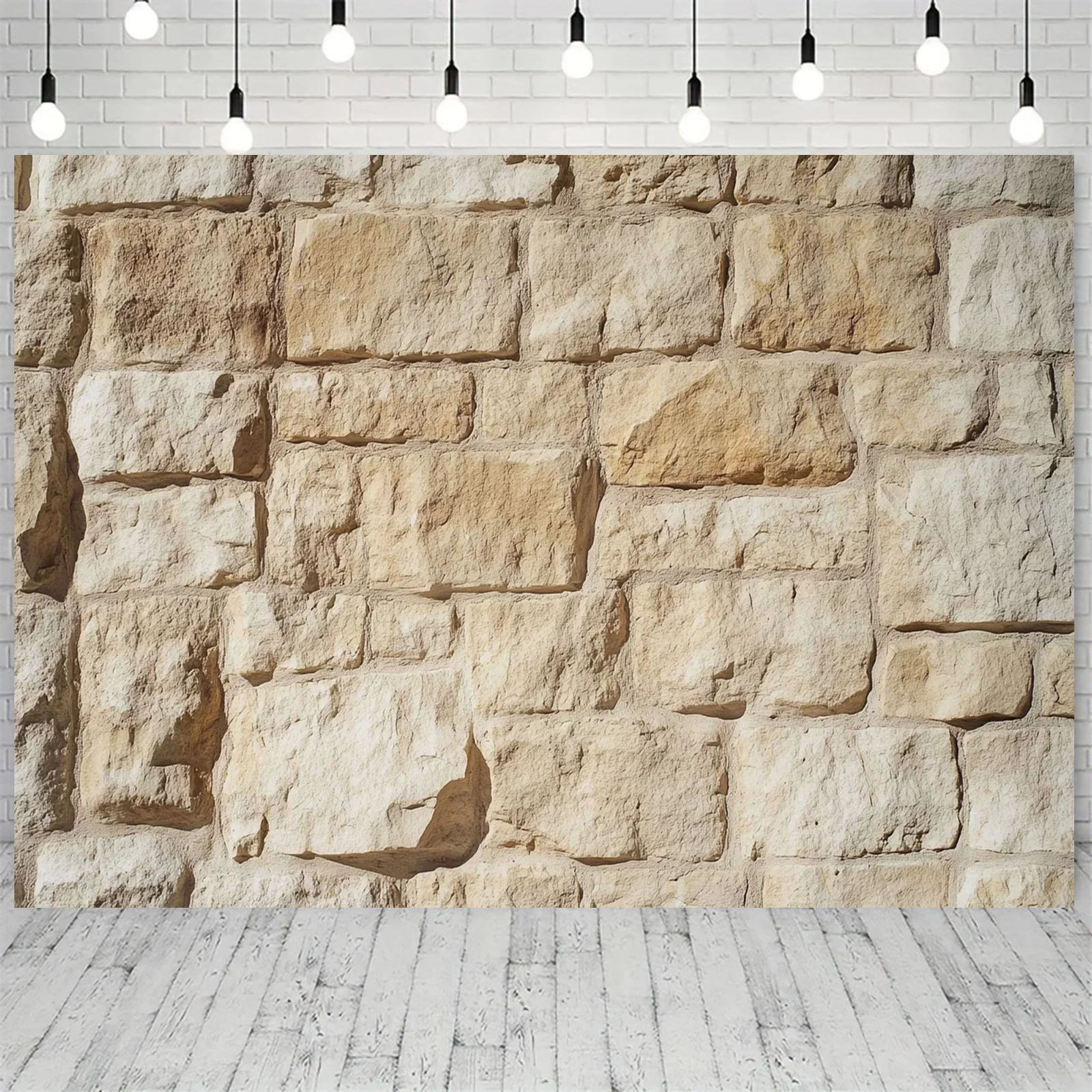 خلفية جدارية من الطوب والحجر مصنوعة من مادة البوليستر، مناسبة للتصوير الفوتوغرافي تحت عنوان قلعة القرون الوسطى #1