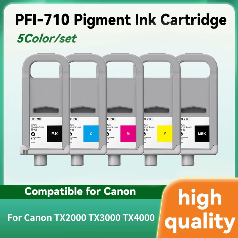 

1X Printer Ink Cartridge With Dye Ink and Chip PFI710 PFI-710 Inks for Canon TX2000 TX3000 TX4000