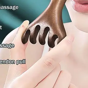 

Sandalwood Scalp Massager Sandalwood Deer Antlers Wide Tooth Comb Meridians Dredging Scalp Facial Massage Comb Gua Sha Comb
