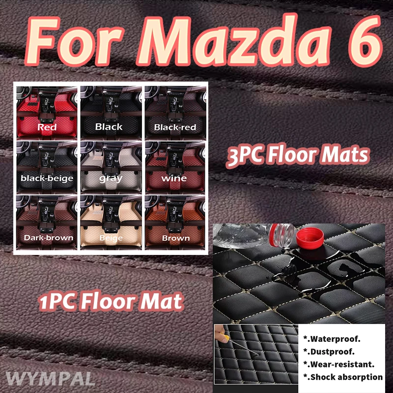 

Роскошные автомобильные коврики для Mazda 6 2006 2007 2008 2009 2010 2011 2012 2013 2014-2017 Автоматические подушечки для ног Аксессуары для интерьера Полный комплект