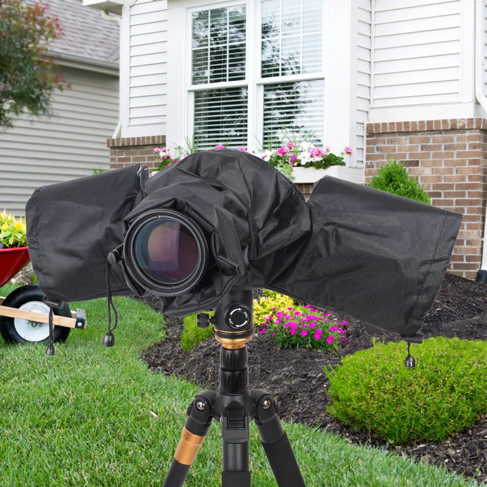 Водонепроницаемый чехол от дождя для камеры, защитное покрытие черного цвета для цифровых зеркальных камер Canon, Nikon, Sony, Panasonic, Fuji