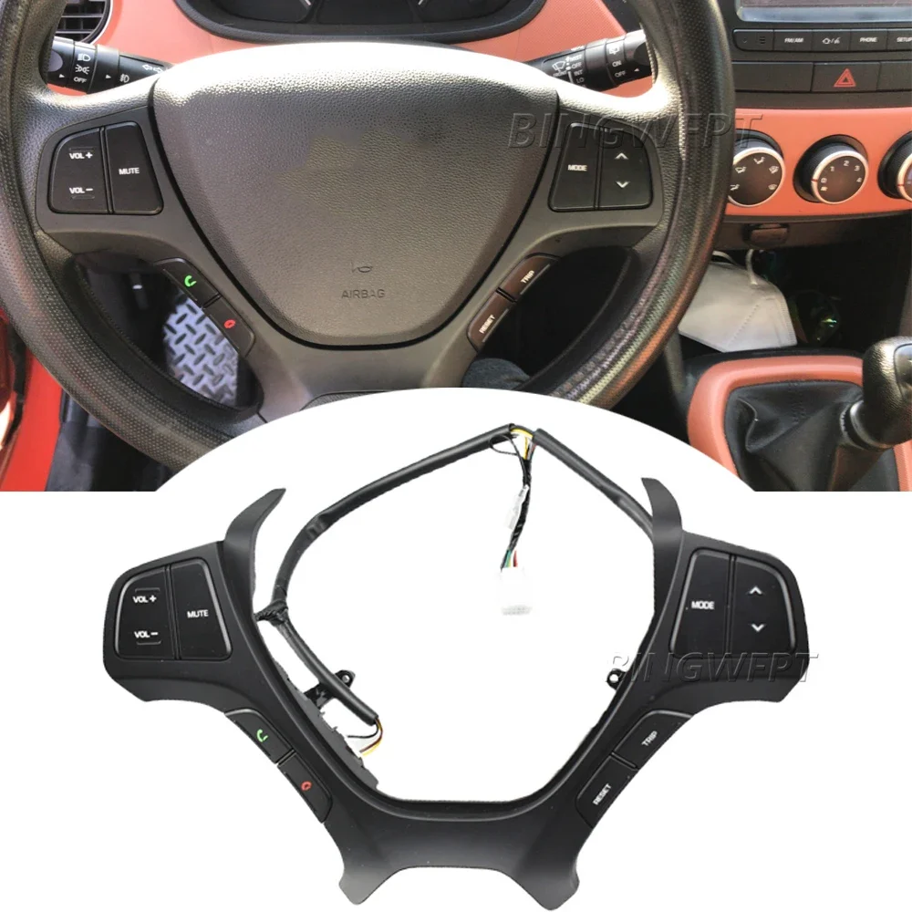 

Brandnew steering wheel switch For Hyundai i10 2014-2017 i20 2015-2018 HightQuality Steering Wheel Audio Control Button Switches