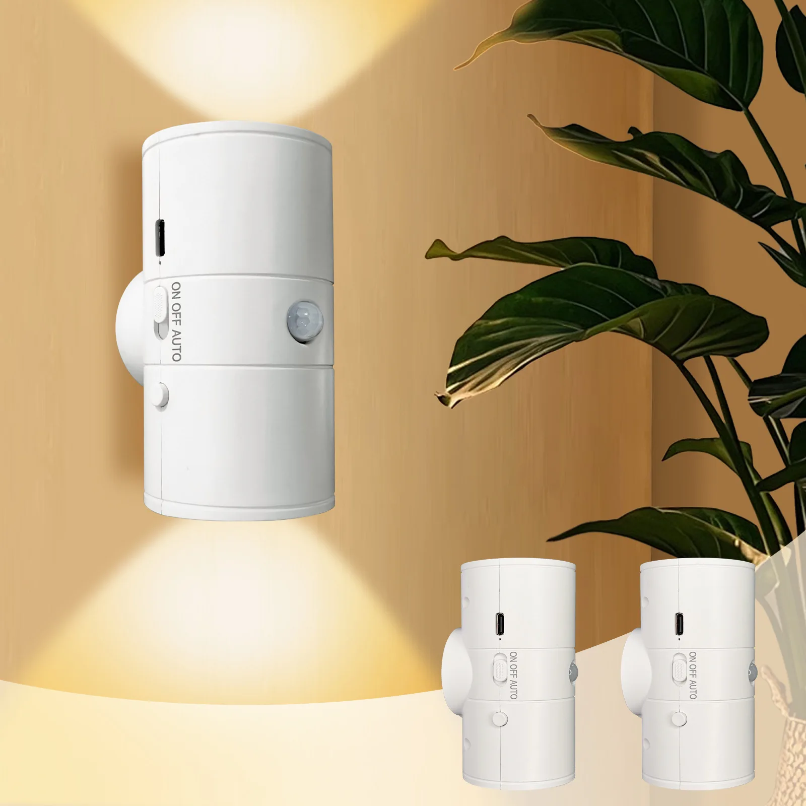 

Xiaomi Night Light LED With Motion Sensor Wall Lamp USB Rechargeable Night Light Adjustable Magnetic For Bedroom Hallway