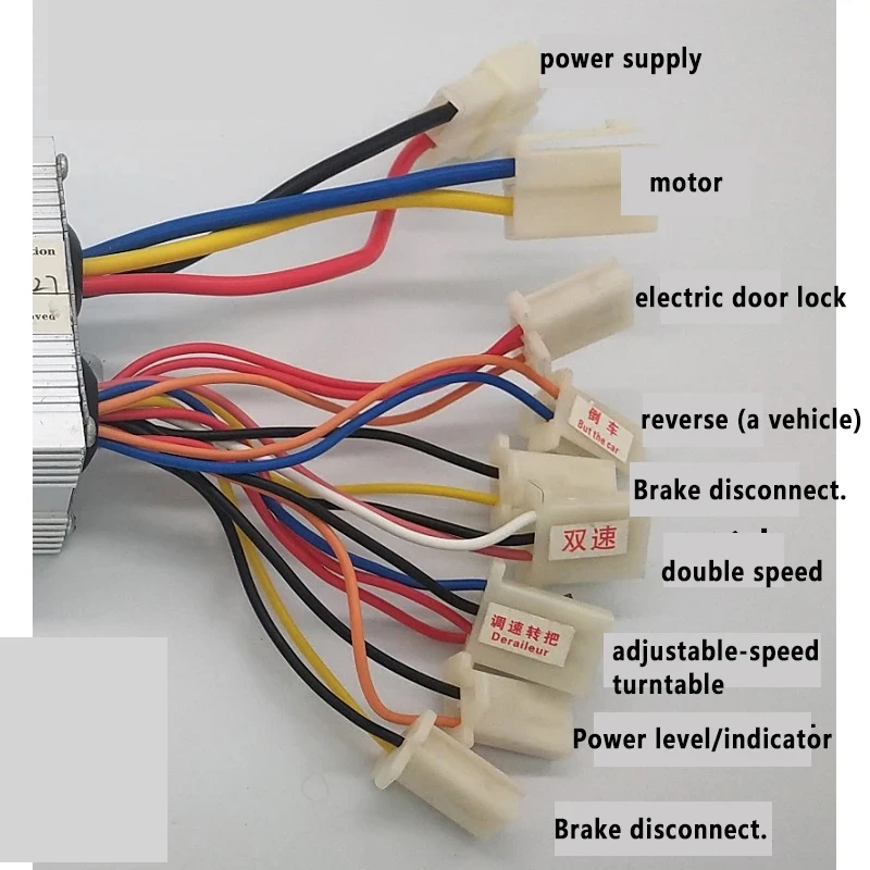 Reguladores de velocidade da escova de 500W 24V/36V/48V para veículos elétricos Controlador de veículo elétrico para cadeira de rodas com função reversa