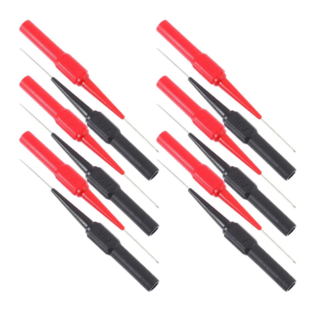 6 مجموعات من مجموعة مسبار الاختبار المتعدد، مجموعة مسبار خلفي شديدة التحمل للقياس الكهربائي، جهاز اختبار عزل القبضة الآمنة المتوافق #4