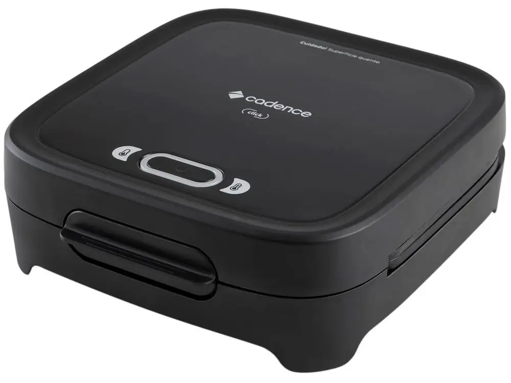 Sanduicheira Grill Cadence Preta 750W Antiaderente Click - 110V