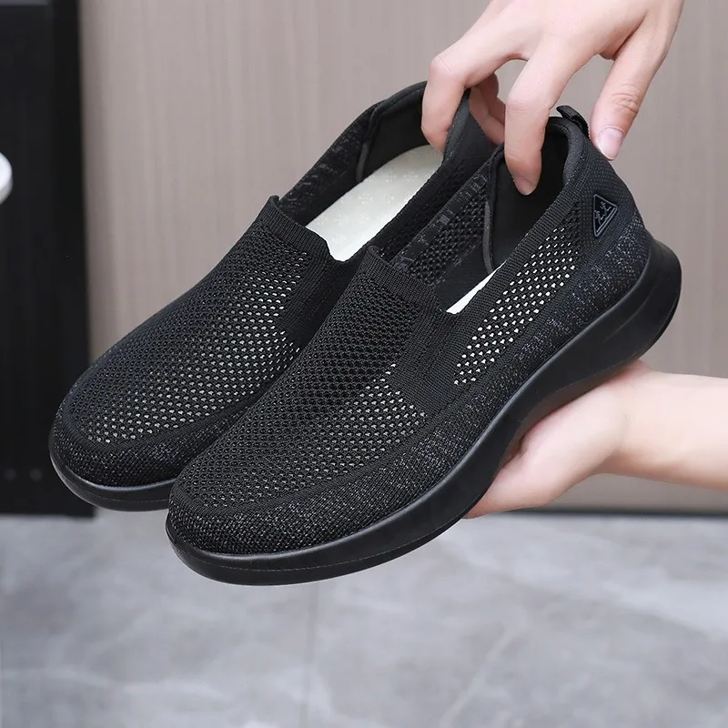Men's Loafers Summer Breathable Mesh Casual Shoes Comfort Walking Flats Outdoor Non Slip Sneakers Canvas Flats Zapatillas Hombre