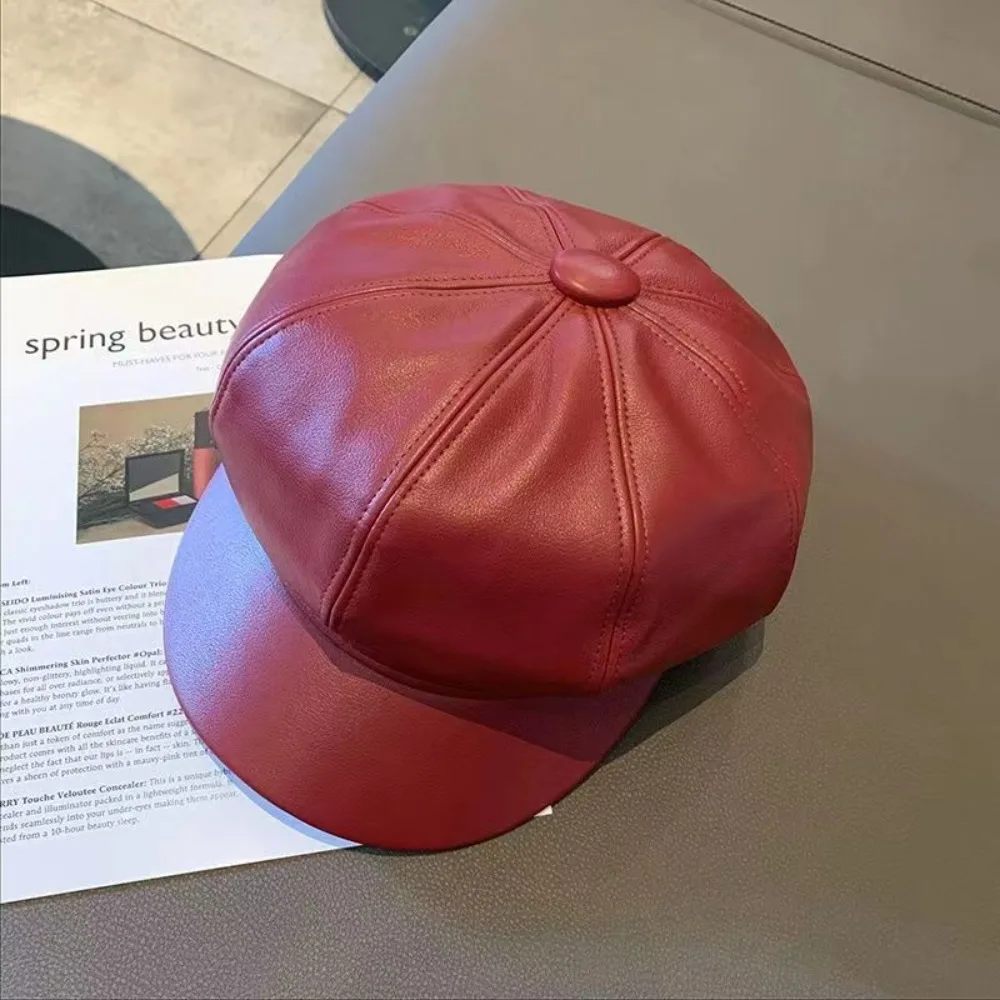 الأزياء Y2K بو القبعات البريطانية موزع الصحف قبعة الرسام قبعة الكورية نمط الفنان قبعة مثمنة قبعة السفر #1