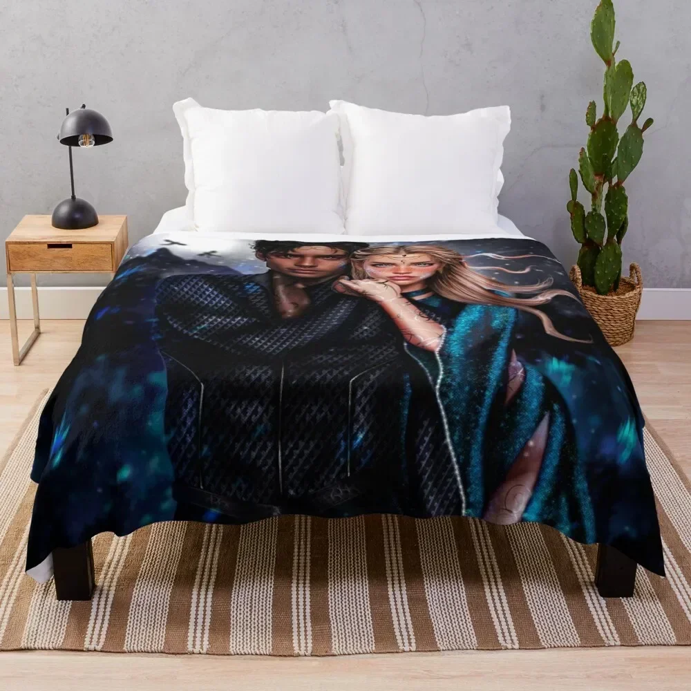 Feyre Archeron and Rhysand Darling from Acotar Throw Blanket Luxury St Blankets For Baby anime Polar Blankets