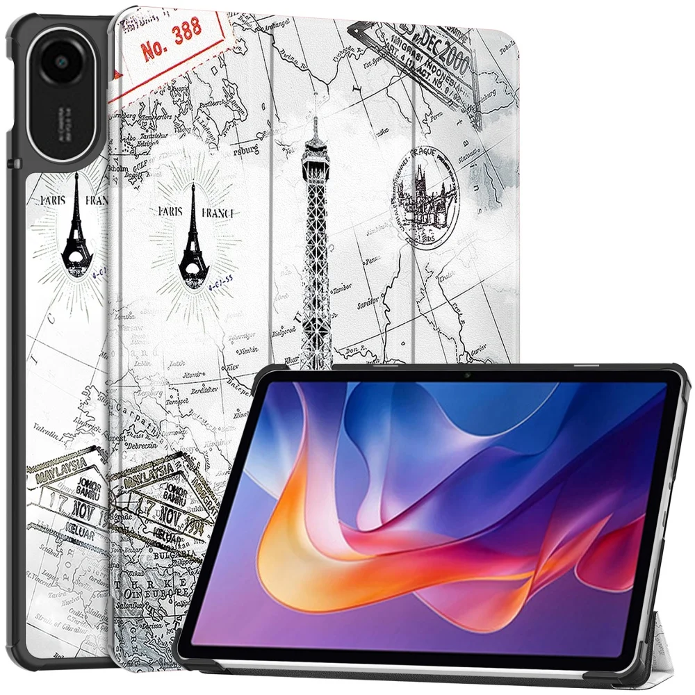 

Чехол для Xiaomi Redmi Pad 2 2025 11 дюймов, тройной складной чехол-подставка из искусственной кожи для Redmi Pad2 11 дюймов с функцией автоматического пробуждения # Р