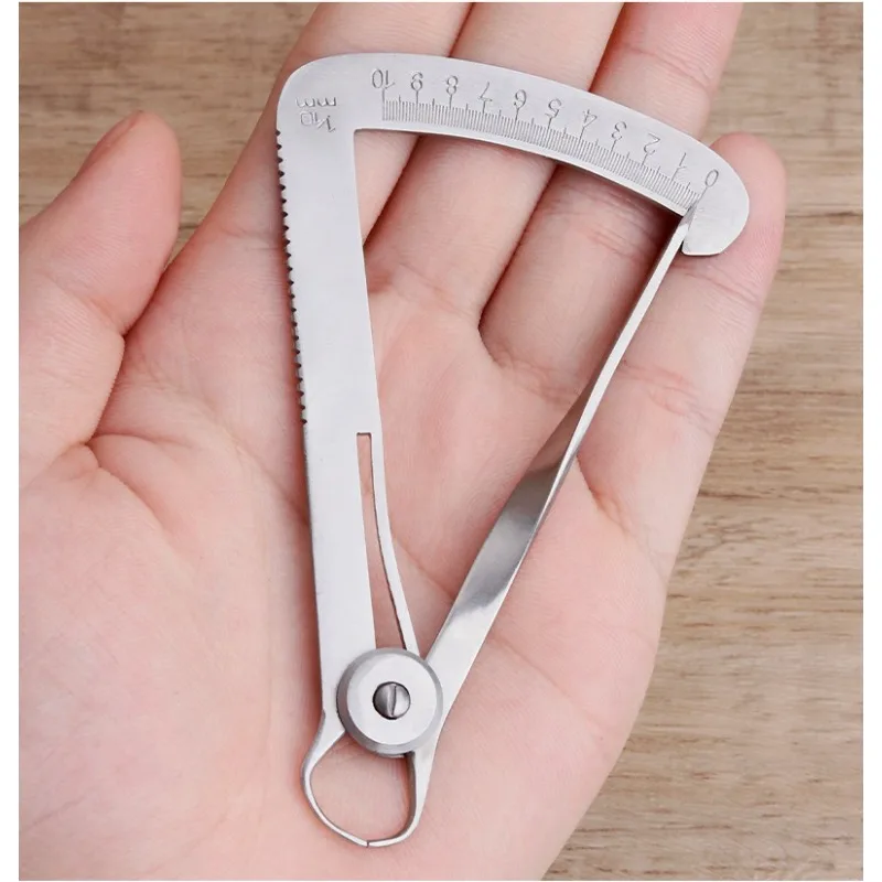 1/2pc Dental Gauge Caliper Metal/Wax Thickness Measurement Ruler dentist Tools