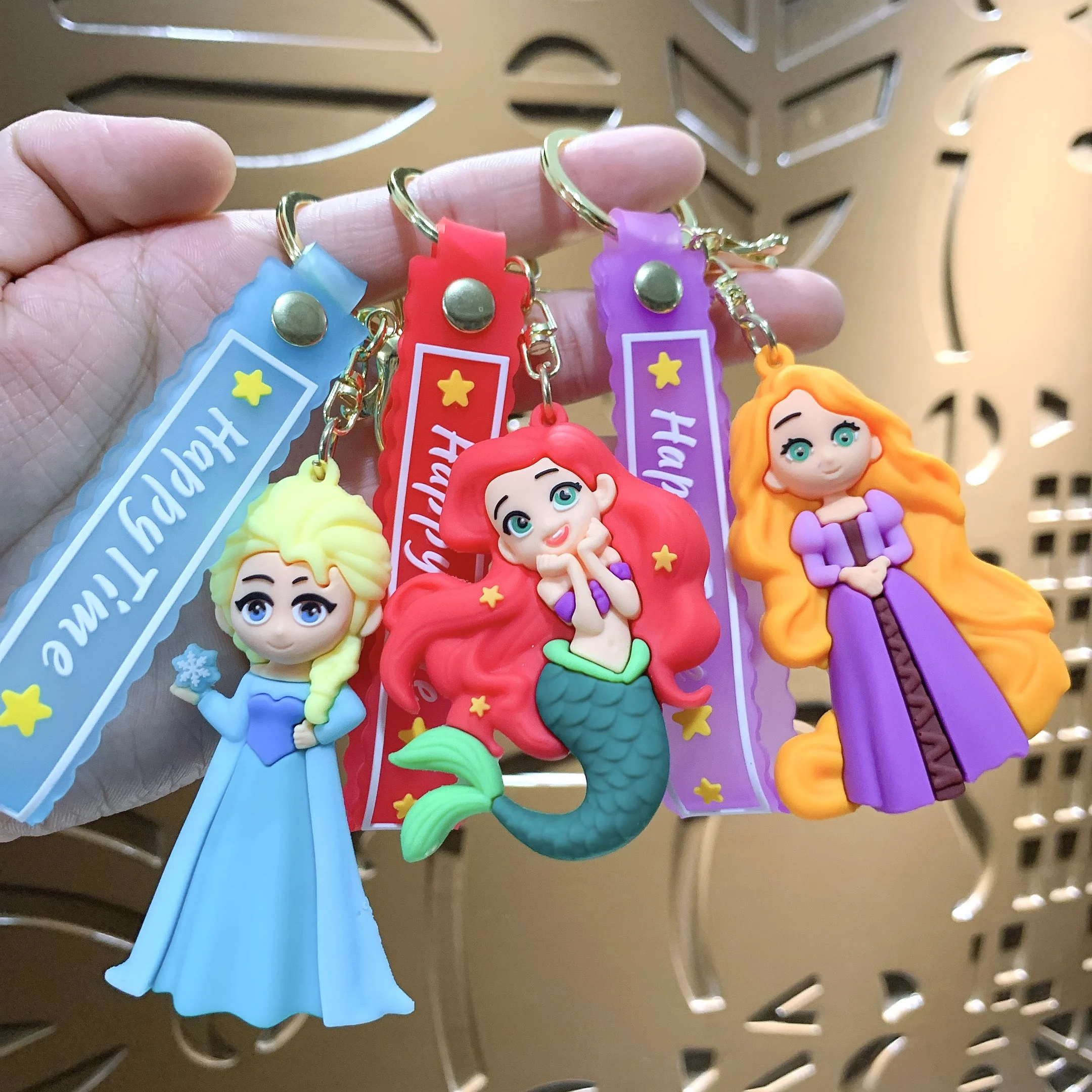 

Креативный мультяшный брелок Белоснежки, милый брелок-русалка, брелок для ключей от автомобиля Эльзы, сумка Belle, очаровательный подарок