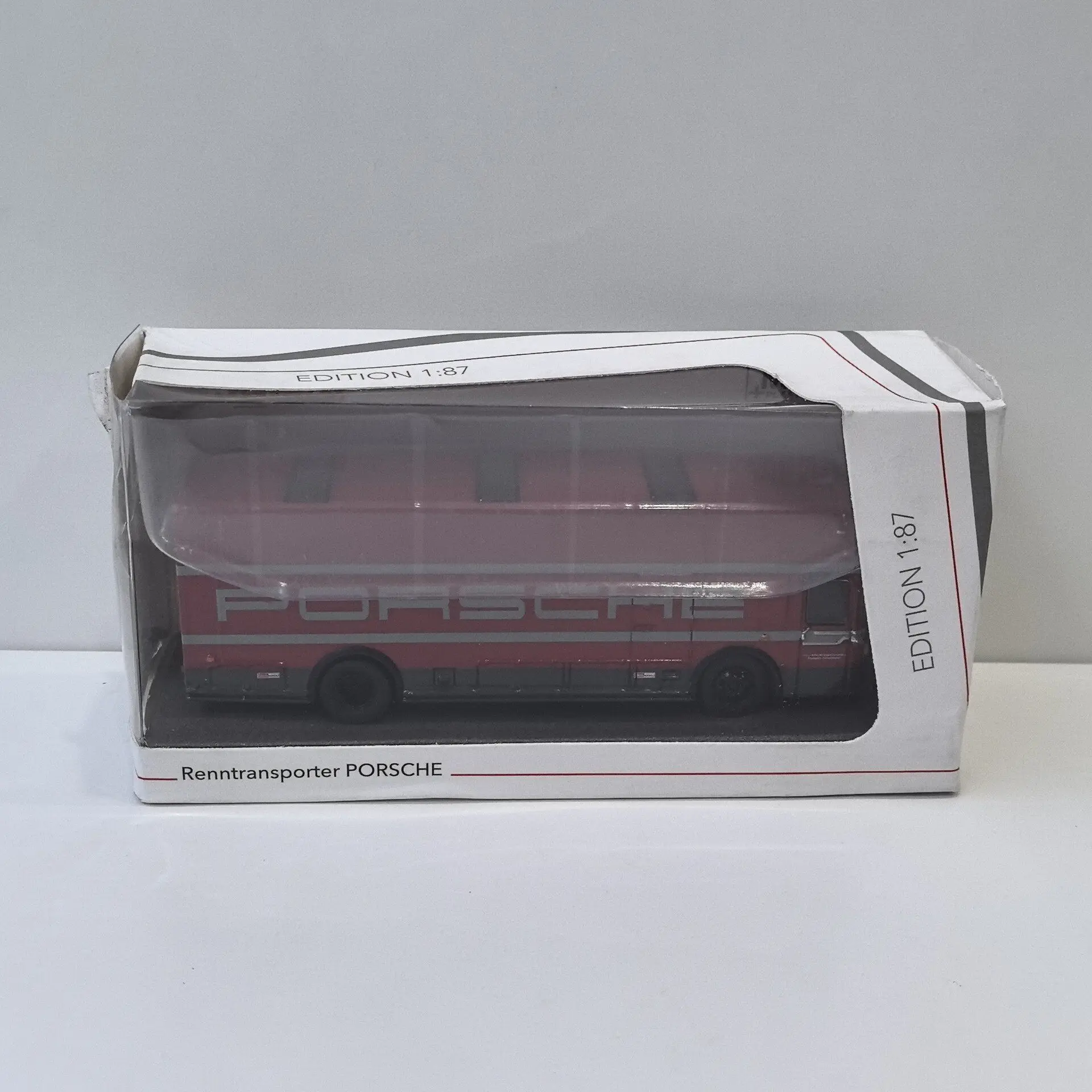 

Металлическая модель автомобиля Diecast SCHUCO 1/87 Scale HO BENZ PORSCHE Racing Transport 7