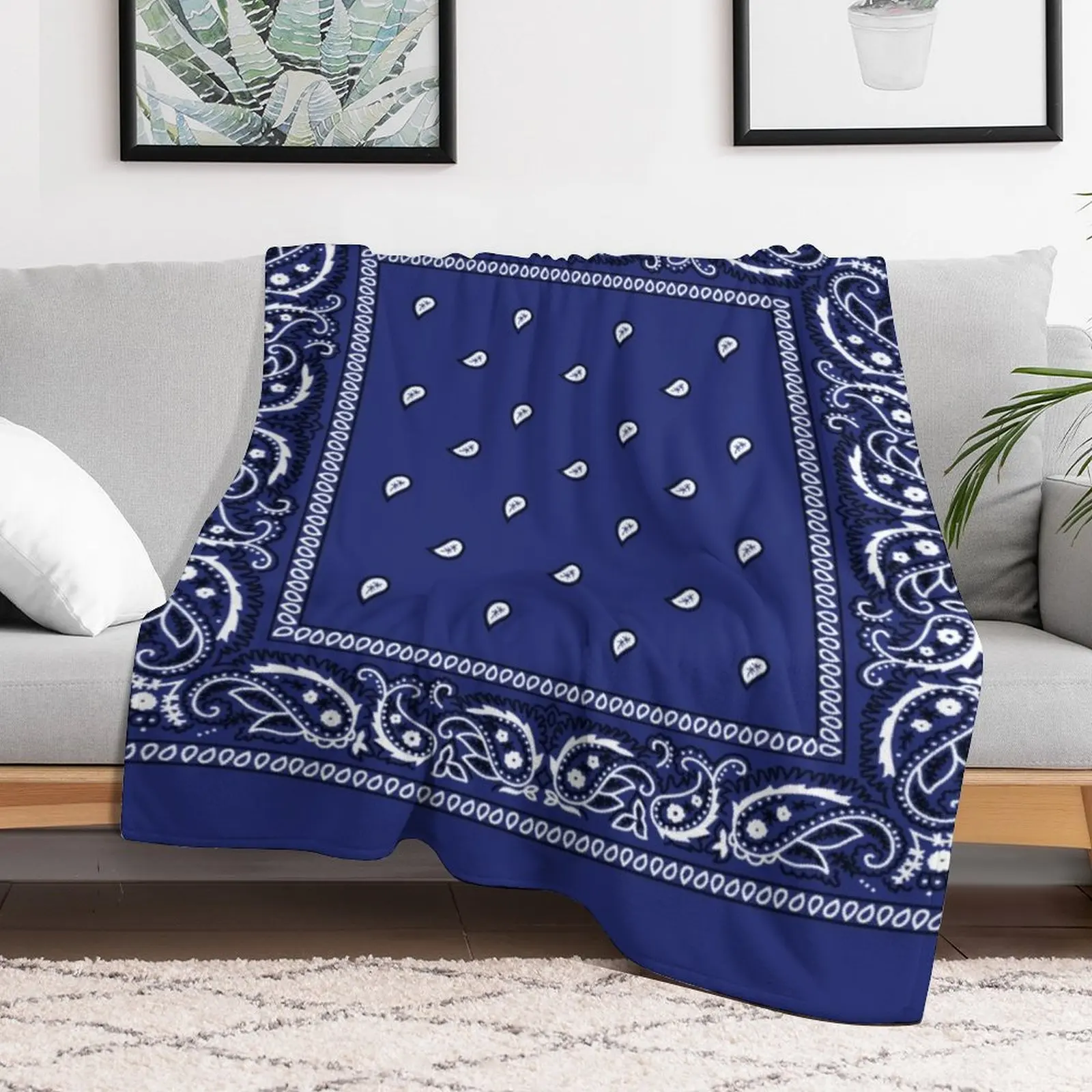 Bandana Doger Blue Throw Blanket Baby Plush Travel Blankets