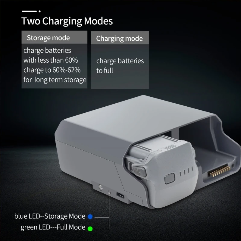 Imagem -02 - Power Double Battery Charging Hubs Carregador de Bateria para Dji Air Voos Bateria Bidirecional de Carregamento Hubs Power Bank Power Bank