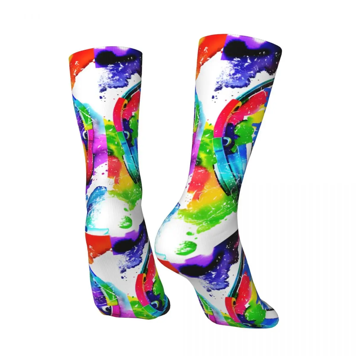 Crazy compression Kpop Music Sock for Men Harajuku Kpop Quality Pattern Crew Sock Novelty