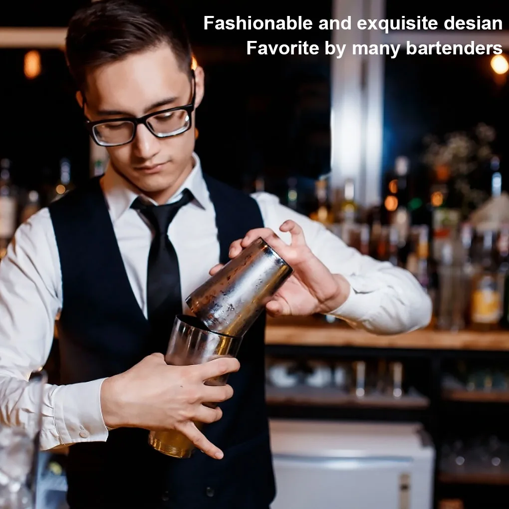 Cocktail Boston Shaker Set Stainless Steel Martini Drinks Shaker for  Bar Home Bartender, Mirror Light