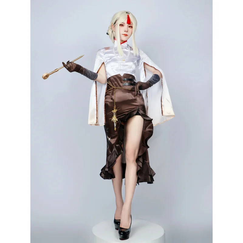 2025New Genshin Impact Yelan Ningguang Pizzahut Cosplay Kostuum Carnaval Uniform Pruik Anime Halloween Kostuums Vrouwen Game AA