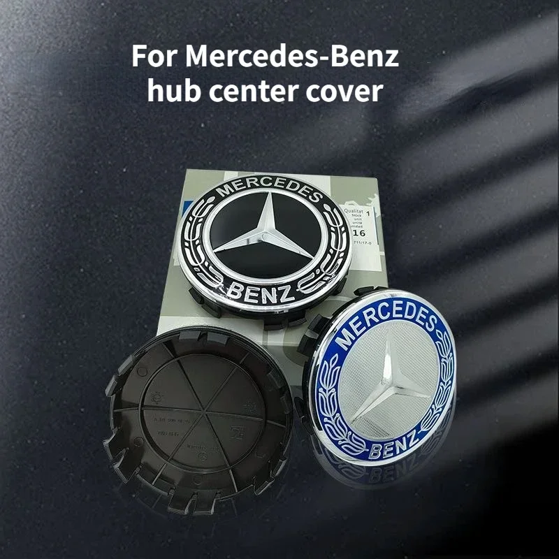 4PCS For Mercedes-Benz E300 S350 E260 ML350 C180 C200 GLK Car Wheel Hub Cap Tire Center Screw Cap Label  decorate Accessories