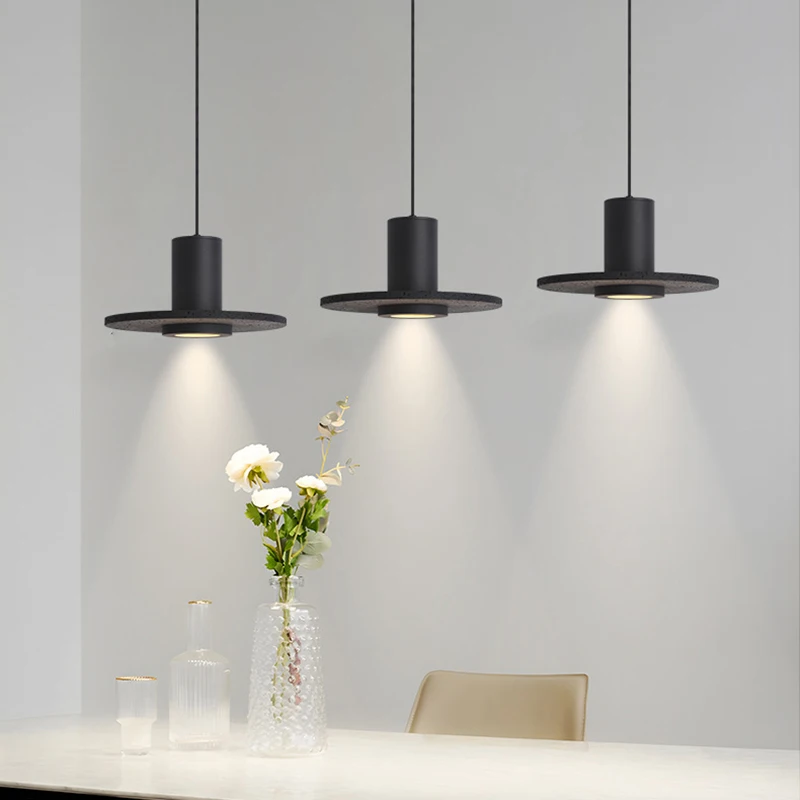 SANDYHA Pendelleuchte mit schwarzem Loch und Stein, Vintage, minimalistisch, stilvoll, moderne Heimdekoration, einzigartiges Schlafzimmer, Esszimmer, Küche, Bar