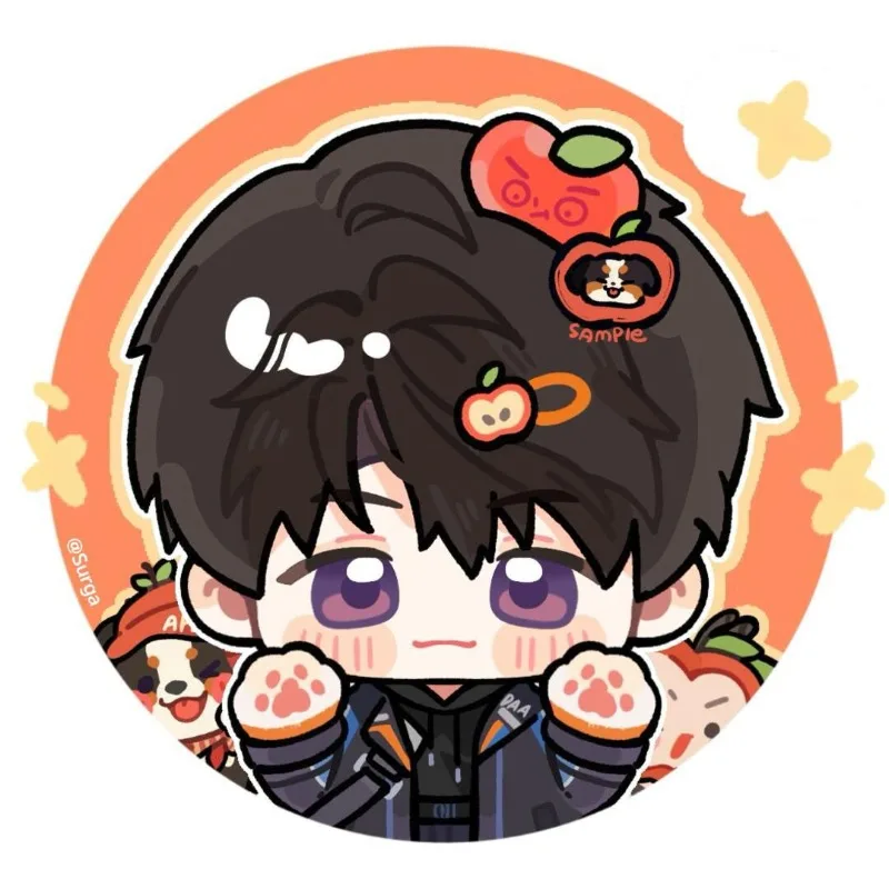 تجربة الحب الحب والعميق كاليب أبل الكرتون الليزر شارة عطلة هدية أنيمي لعبة الطرفية شخصية Q نسخة بروش