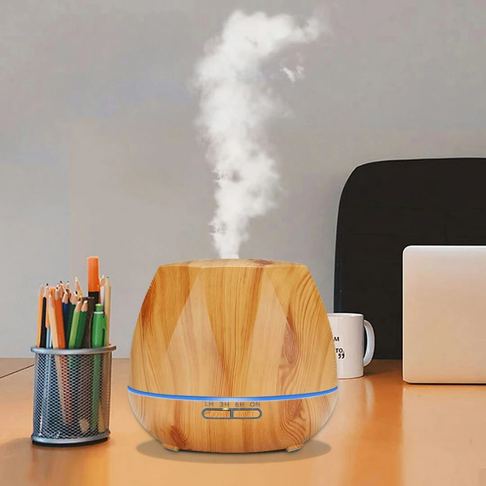 550ml Aroma Essential Oil Diffuser Aromatherapy Ultrasonic Air Humidifier Automatically Remote Control Humidificador For Home