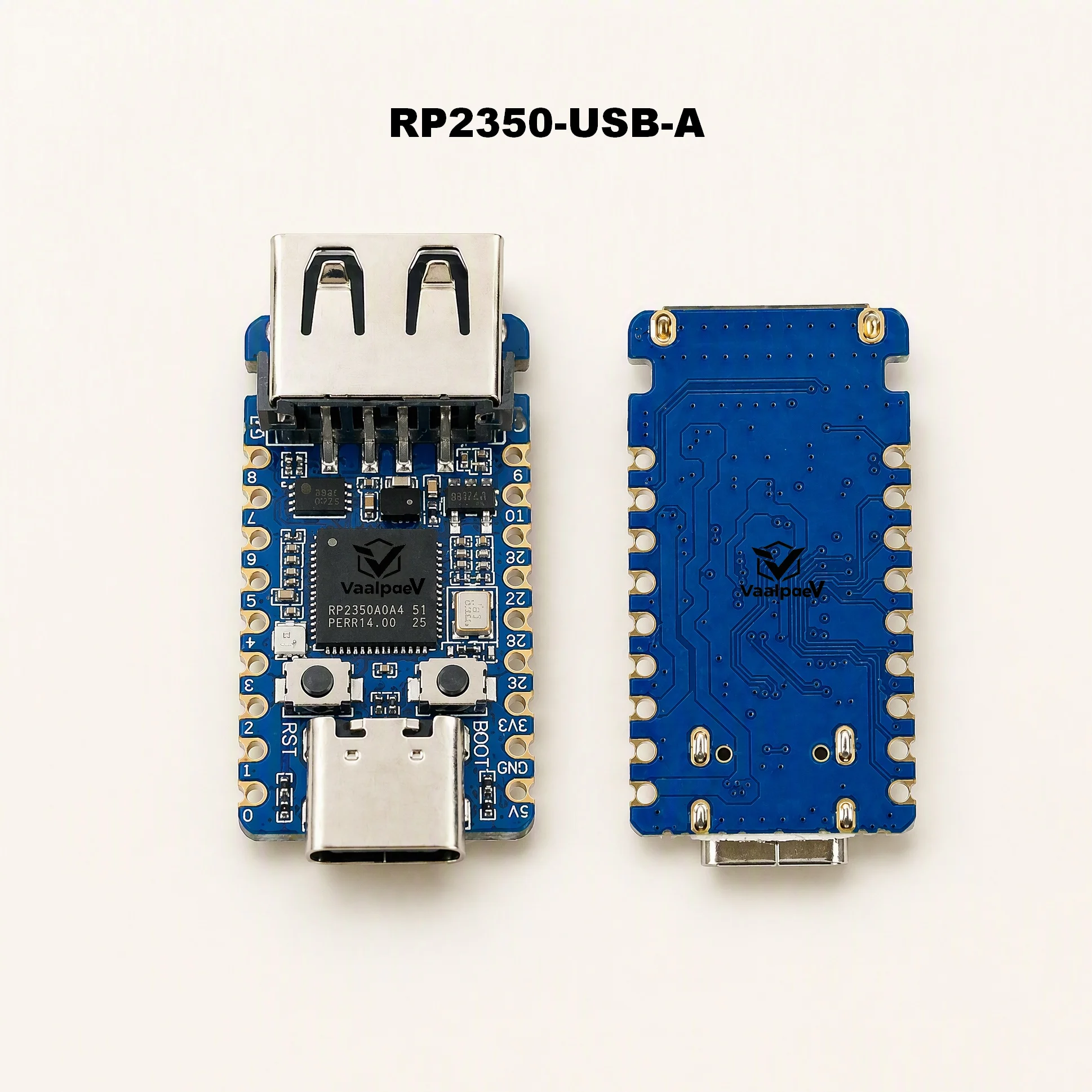 50pcs RP2350 USB-A Development Board PIO Programmable USB Security Research Tool DFU Testing Embedded Debugging Education Module