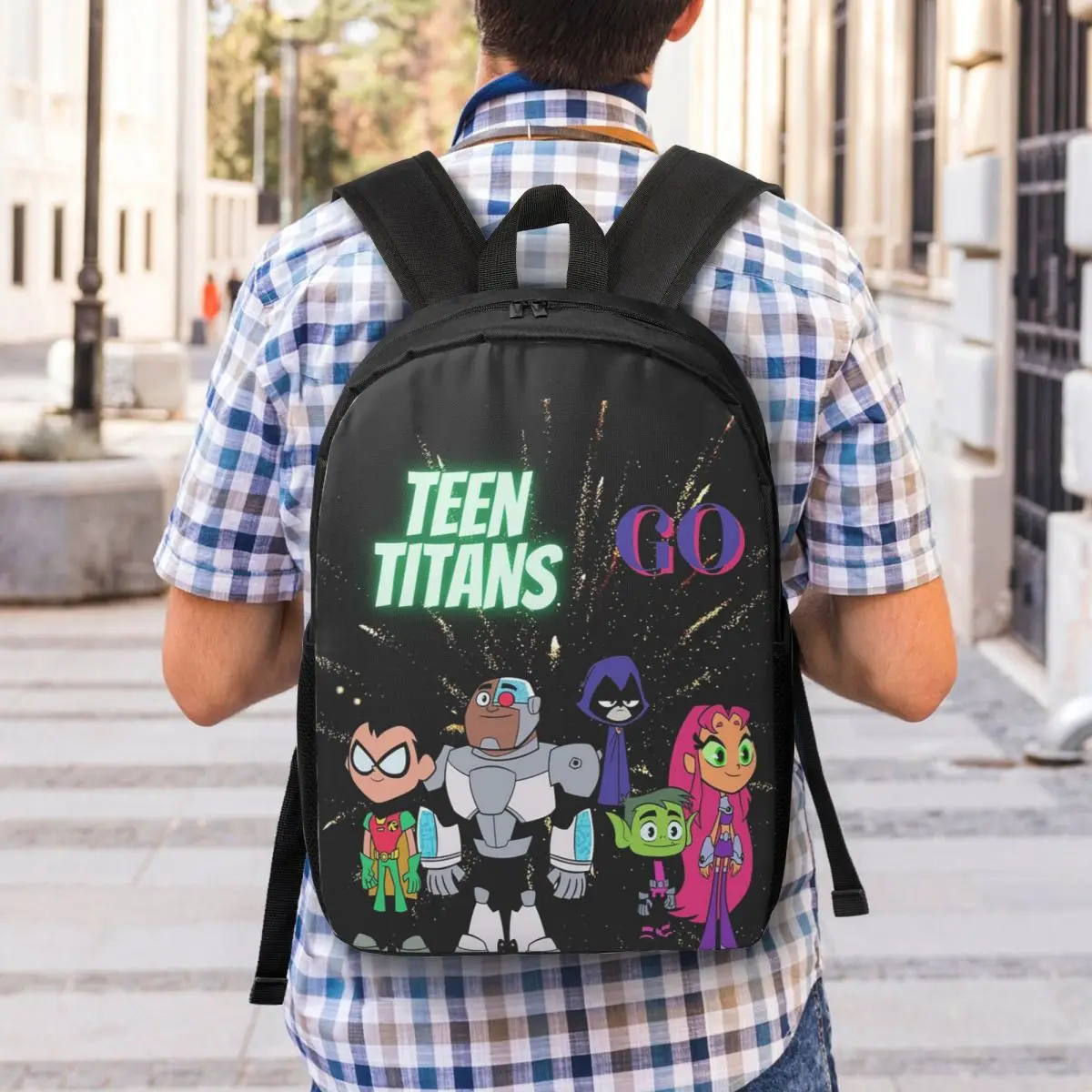 Titans , Goooooo ผู้หญิงกระเป๋าเป้สะพายหลังชายหญิง Bookbag Casual นักเรียนโรงเรียนกระเป๋าแบบพกพาแล็ปท็อป Rucksack กระเป๋าสะพาย