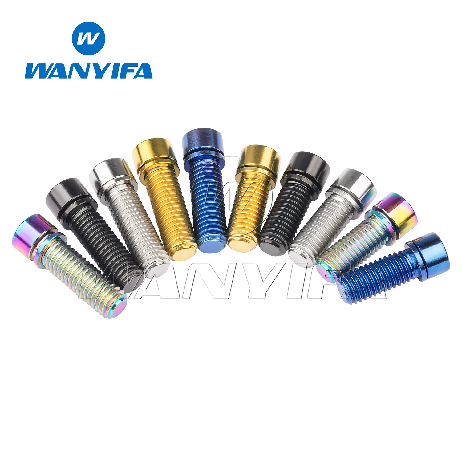 Wanyifa Titanium Ti Allen Small Head Bolt M8x 20 25mm Screws with Washers for BMX Bike Bicycle Stem
