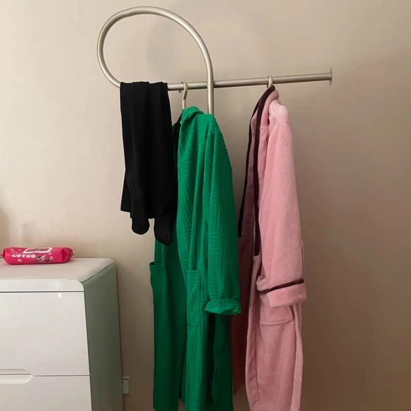 

Luxury Bedroom Garment Holder Trendy Bedside Clothing Rack for Living Room Nordic Marble Coat Rack Freestanding Clothes Stand