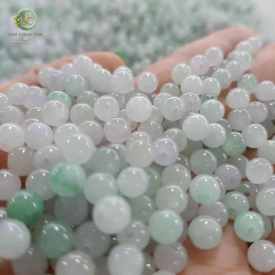Authentic Real Jade Natural Emerald Exquisite DIY Handmade Jewelry Gift Set with Chain Hand Ring Scattered Beads Fine Jewellry
