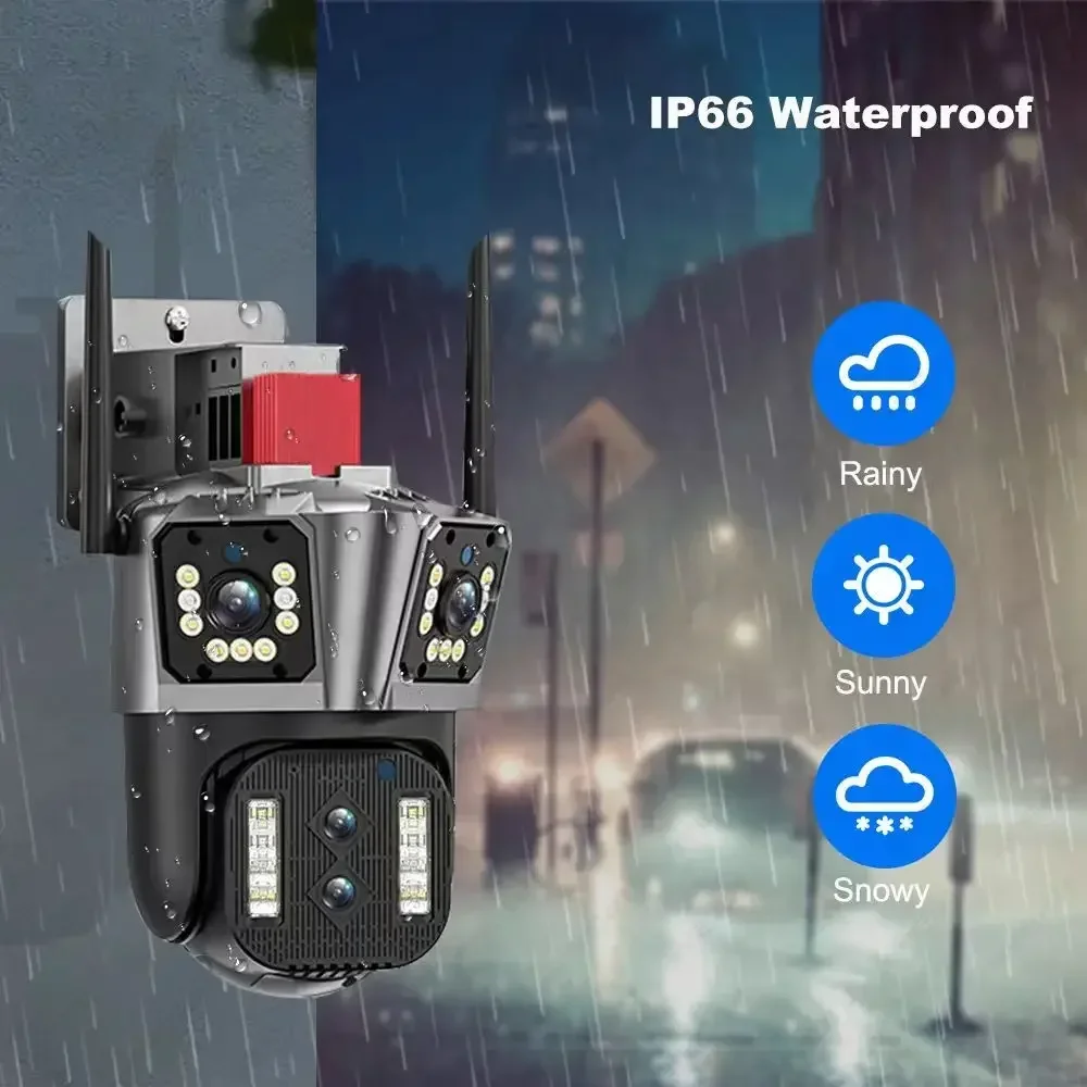 Dual Lens Wifi PTZ Camera Out 16MP 4K Wireless Color Night Vision Home Security surveillance 10X Optical Zoom CCTV IP Camera 8MP