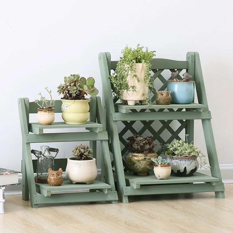 Wooden Balcony Flower Stand Indoor Display Wall Chinese Flower Stand Rack Multi Porta Macetas Para Plantas Furniture Sets